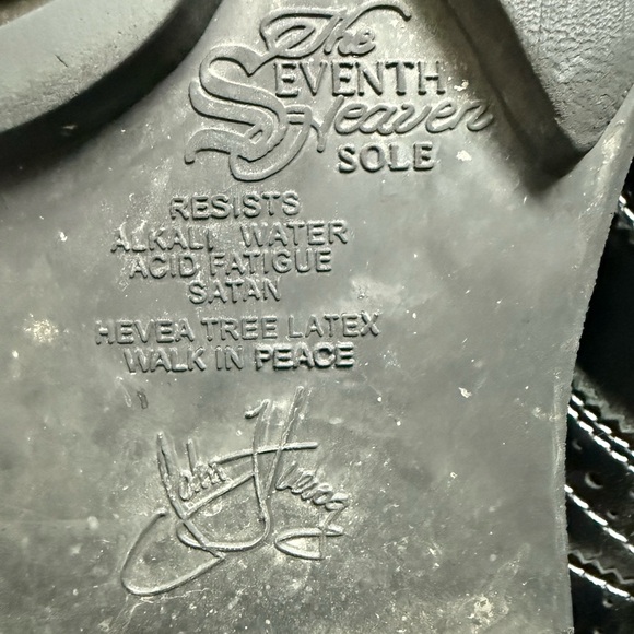 John Fluevog Black Leather Brogue Contrasting Saddle Stitch Oxford Lace Up Shoes - Picture 8 of 9